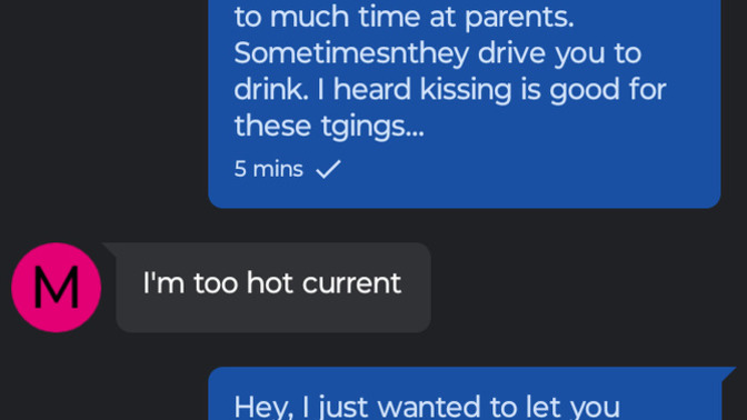 This is a text I sent to my girlfriend of 3 1/2 years. Is it not a little weird that she just has no response to that? What do you make of this?