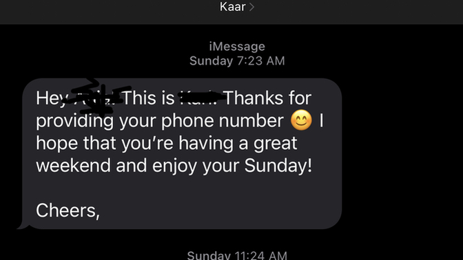 Should I let him confirm our first meetup, or should I send him a "hello" text this week?