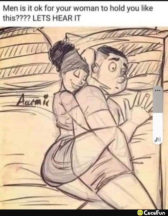 Fellas is it okay if your girl spoons you like this?