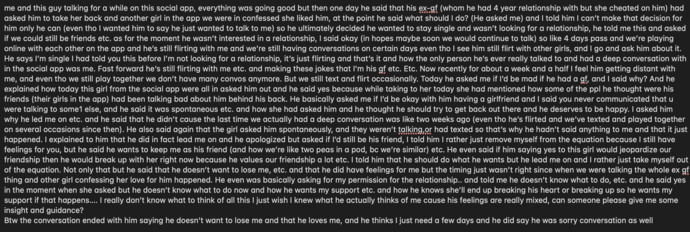 This guy I was talking to, asked if we would still be friends after he just got a girlfriend today (read below)?