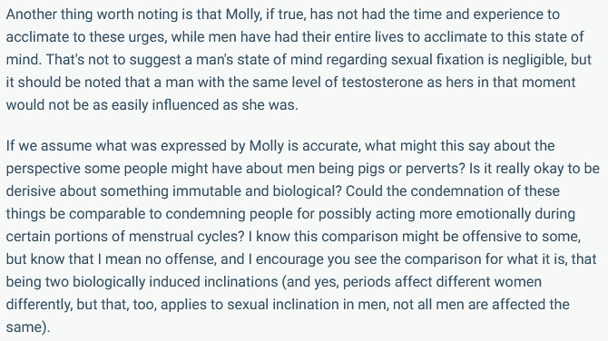 Female medical doctor comes into contact with topical testosterone, resulting in seeing colleagues differently. What can we learn from this?