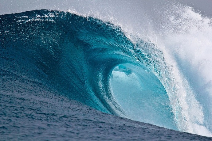 What colour is the sea where you are?