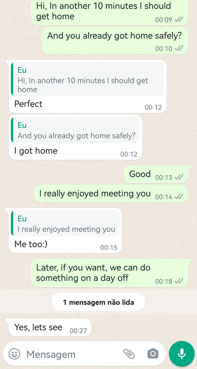Do you this girl not look interessed in this messages after date?