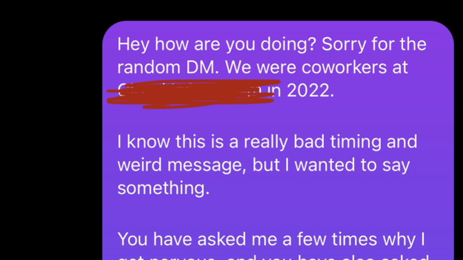 Girls, if a guy sent you this text after a year, what would you think?