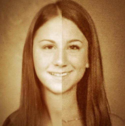 Mother/daughter split image