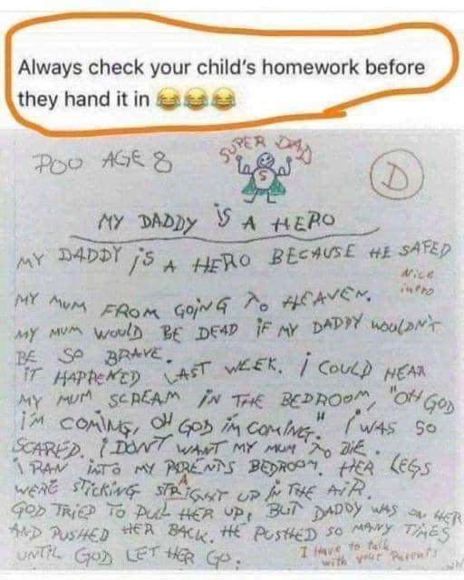 Do you check ✔️ your children home work?