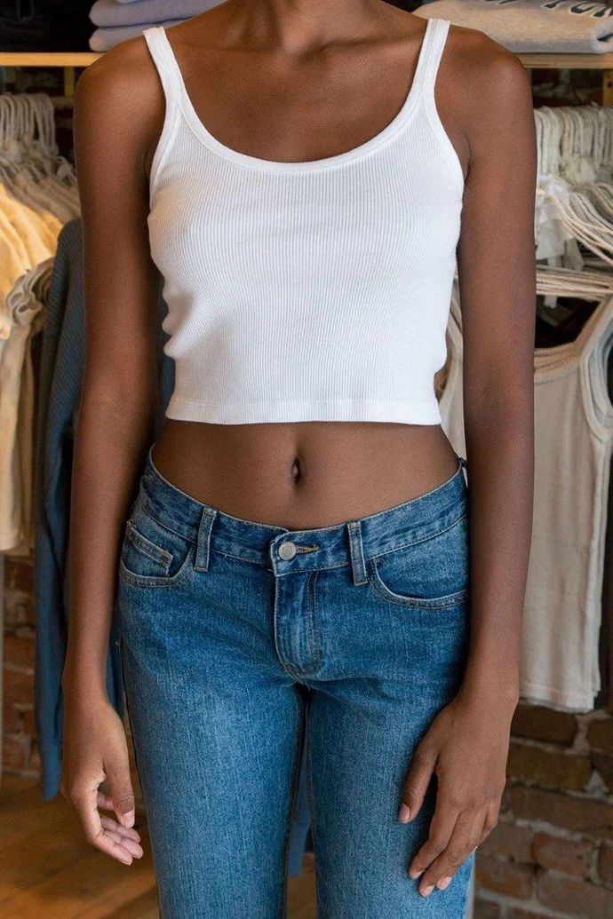 Guys, do you like women in tank tops? Which one would suit pale skin and platinum hair the most?