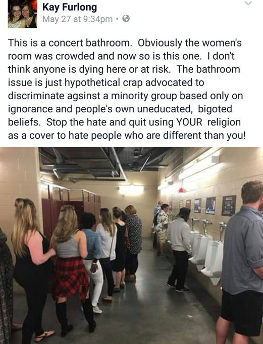 Do you use public bathroom of the opposite sex, on purpose or not?