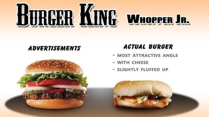 Should food look like it's advert?