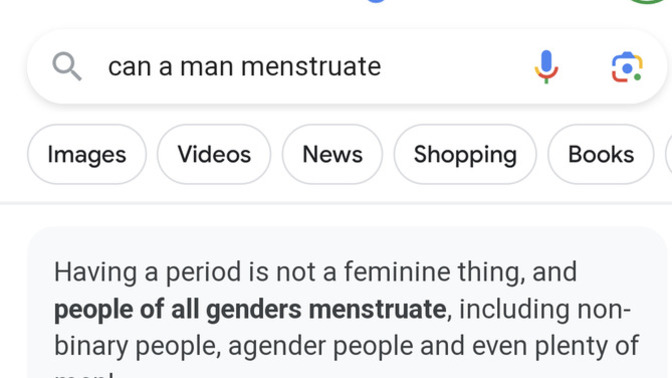 Can a man menstruate?