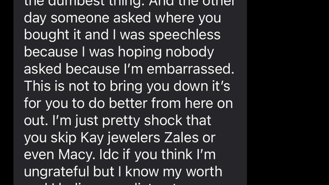 Does my fiancée seem ungrateful?