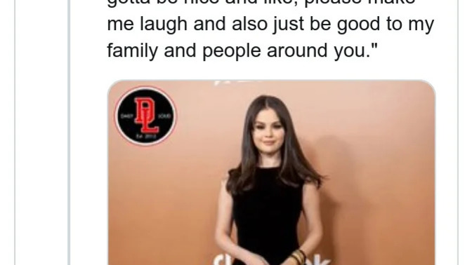 Do you think that Selena Gomez is too old to demand men out of her category?