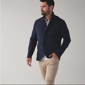 I sometime wear my lulu jackets and casual dress type pants.