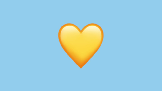 What does the yellow heart means from a girl?