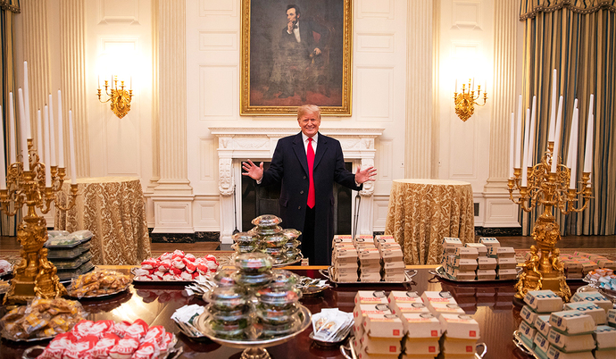 Was this dinner served at $100,000 a plate for his buddy Giuliani?