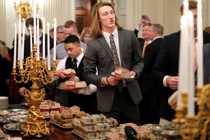 Was this dinner served at $100,000 a plate for his buddy Giuliani?