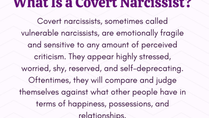 Have you ever met any so called 'covert narcissists'?