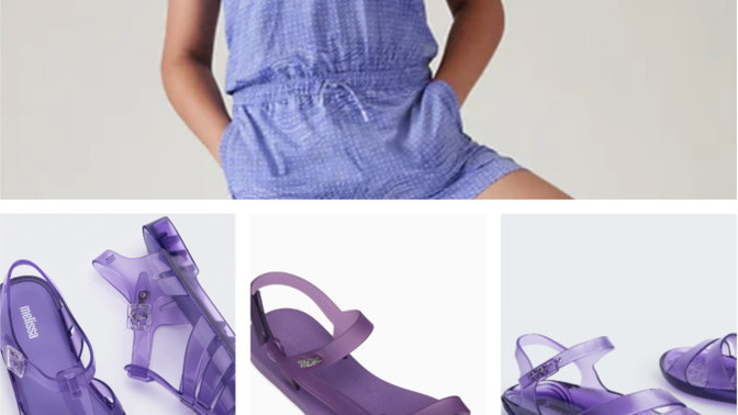 Which purple shoe looks nicer for this romper?