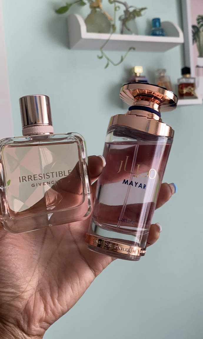 Givency Irresistible + Lattafa Mayar Summer Day fragrance
