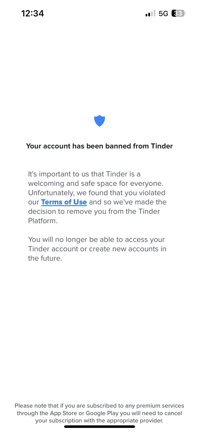 Why did Tinder ban me after proving I wasn’t a robot or a catfish?