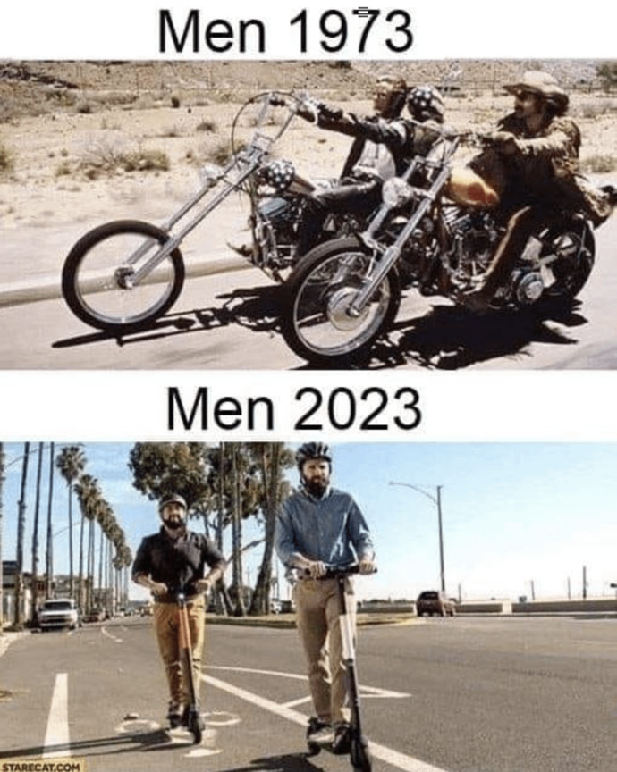 Is the present deterioration of society due to weak men allowing it?