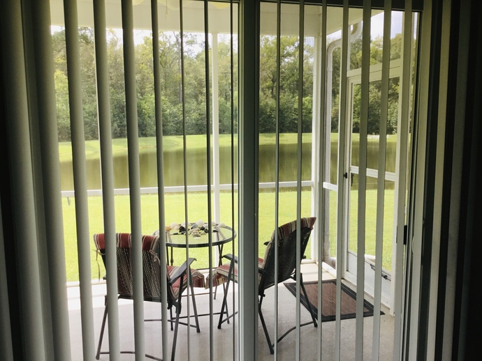 What can you see when you look of your living room window?
