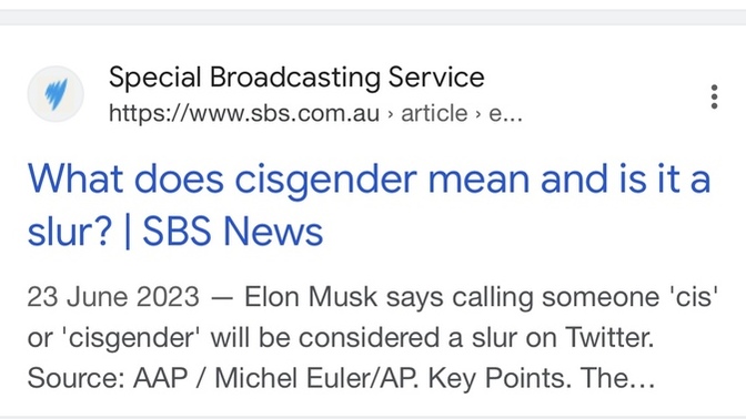 Do you think calling somebody a cis-man or cis-woman sounds like a slur?