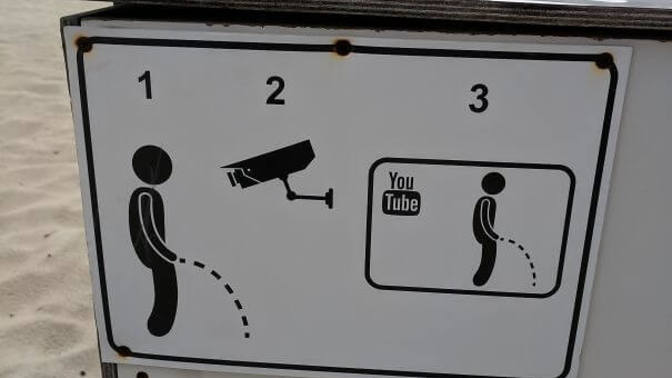 How do you stop people from peeing on the beach?