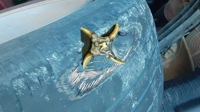 What's that stuck in the tire?