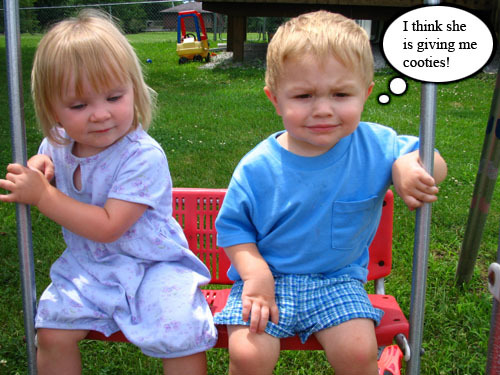 True or False: The girls only hit the boys they like at recess?