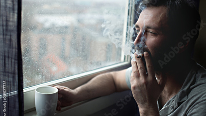 Coffee + rain + cigarette = happiness. Agree or disagree?