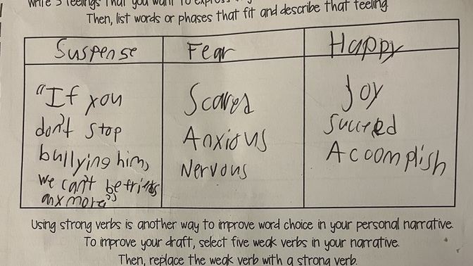 How is my 12-year-old brother's writing?