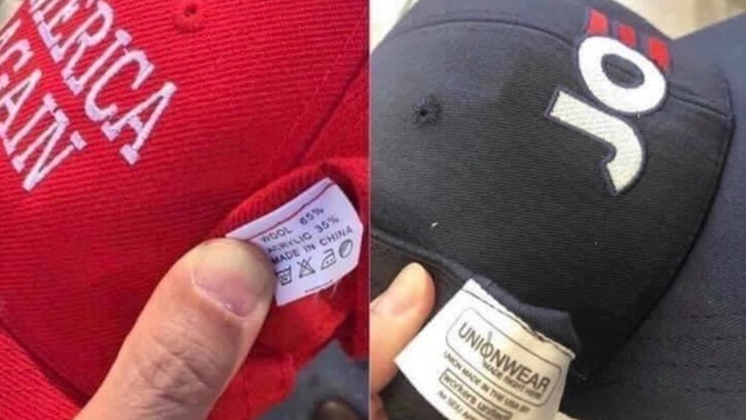 Why is he so worried about unions when all his stuff is "MADE IN CHINA"?