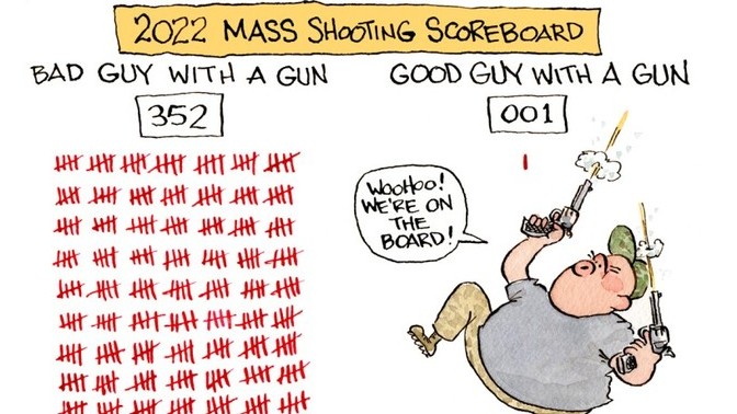 How do you compel good guys with guns to stop bad guys with guns?
