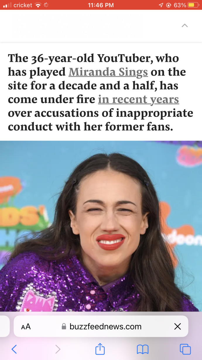 Do you think Colleen Ballinger aka “Miranda Sings” is a pedophile after her allegations?