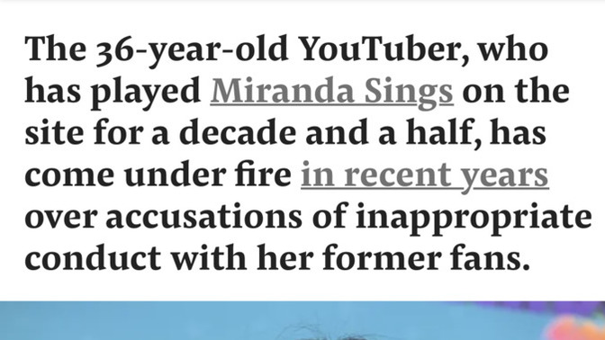 Do you think Colleen Ballinger aka “Miranda Sings” is a pedophile after her allegations?