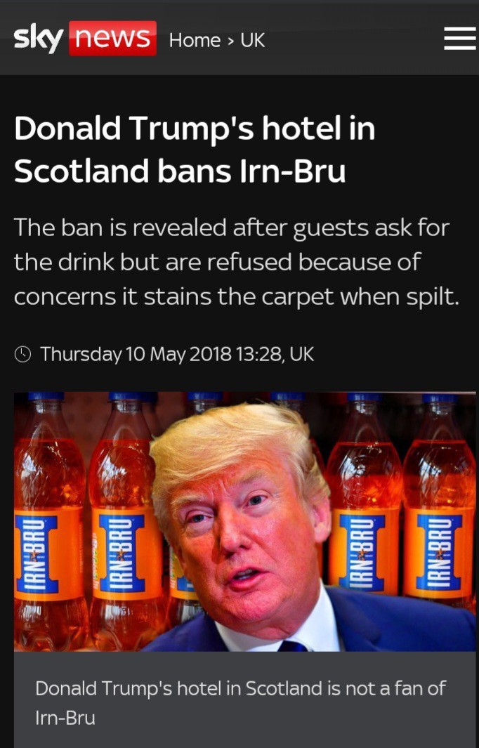 If I drink Irn-Bru before a flight will it set off the airport metal detectors?