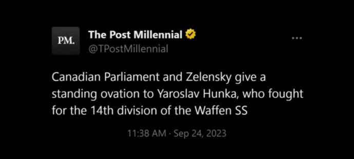 Why are Canadians and the leader of Ukraine celebrating a Nazi veteran?