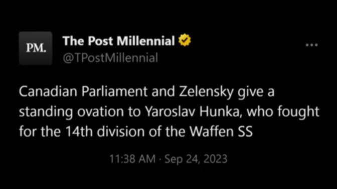 Why are Canadians and the leader of Ukraine celebrating a Nazi veteran?