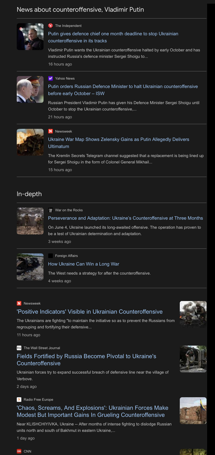 The propaganda is thick. Are you aware that the Ukrainian counteroffensive has ended in disaster?