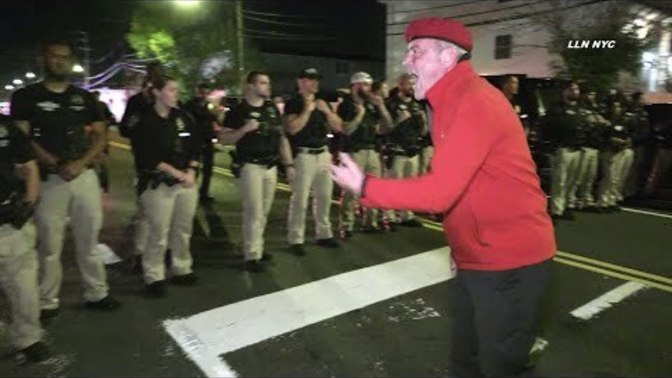 Why are NY cops going off on this crowd?