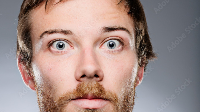 Guys eyes got really wide on a video call?