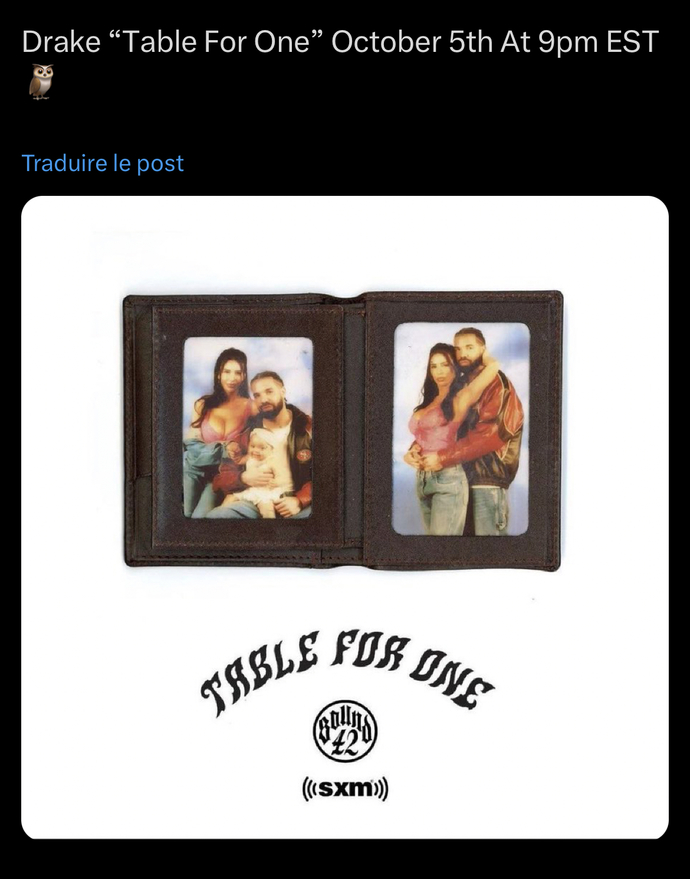 Ready for Drake’s ”table for one”?