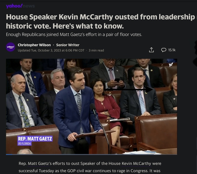 What does it say about Republican politics that a Pedo ousted the Speaker?