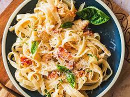 Lobster or crab alfredo.