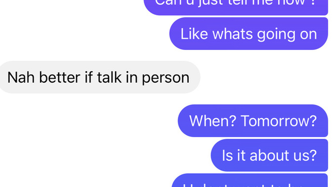 Is he breaking up with me?