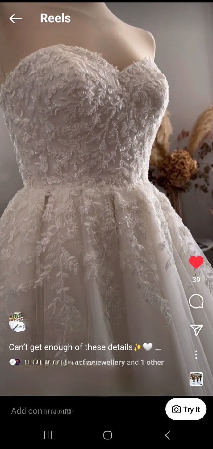 What do you think of my wedding dress?