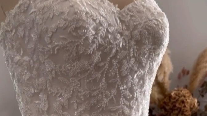 What do you think of my wedding dress?