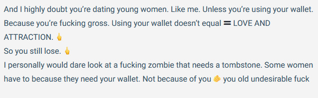 Do you think this person is a woman or a man pretending to be a woman saying this stuff on here?