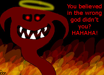 Since god is pretend, who do we blame when people kill in his name?